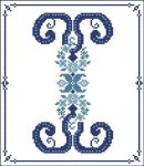 Decorative Blue Alphabet I (image for) Decorative Blue Alphabet I